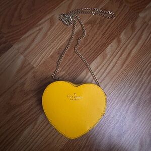 Kate Spade Love Shack Mini Heart Crossbody Yellow - Brand New